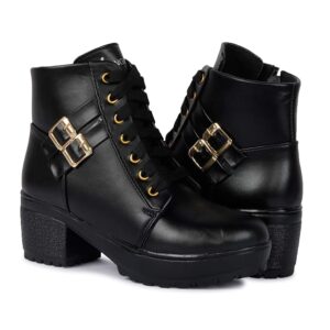 Longwalk Women Fashion Casual Boot High Ankle Heel for Girls Boot